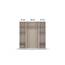 Rauch Möbel Voyager, Kleiderschrank für Schlafzimmer, Kinderzimmer, Babyzimmer, Jugendzimmer, Flur, 4-türig, mit Zubehör Basic, Farbe Weiß/Eiche Artisan, Breite 187cm