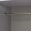 [en.casa] Kleiderschrank Eiselfing Schrank mit 2 Türen Garderobenschrank 176 x 80 x 52 cm Schlafzimmerschrank 1 Kleiderstange 1 Fach Grau