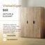 [en.casa] Kleiderschrank Eiselfing Schrank mit 3 Türen Garderobenschrank 176 x 120 x 52 cm Schlafzimmerschrank 1 Kleiderstange 4 Fächer Eicheoptik