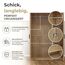 [en.casa] Kleiderschrank Eiselfing Schrank mit 3 Türen Garderobenschrank 176 x 120 x 52 cm Schlafzimmerschrank 1 Kleiderstange 4 Fächer Eicheoptik