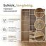 [en.casa] Kleiderschrank Eiselfing Schrank mit 3 Türen Garderobenschrank 176 x 120 x 52 cm Schlafzimmerschrank 2 Kleiderstangen 4 Fächer 3 Schubladen Eicheoptik