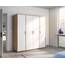 Rauch Möbel Voyager, Kleiderschrank für Schlafzimmer, Kinderzimmer, Babyzimmer, Jugendzimmer, Flur, 4-türig, mit Zubehör Basic, Farbe Weiß/Eiche Artisan, Breite 187cm