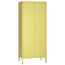 skølm Ituri Metallschrank Gelb – Kleiderschrank mit 6 Fächern & 2 Kleiderstangen – Garderobenschrank Flur 80 cm breit – Schlafzimmerschrank Industrial Style – Stahlschrank für Wohnzimmer & Büro