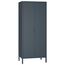 skølm Ituri Metallschrank Anthrazit – Kleiderschrank mit 6 Fächern & 2 Kleiderstangen – Garderobenschrank Flur 80 cm breit – Schlafzimmerschrank Industrial Style – Stahlschrank für Wohnzimmer & Büro