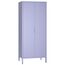 skølm Ituri Metallschrank Lila – Kleiderschrank mit 6 Fächern & 2 Kleiderstangen – Garderobenschrank Flur 80 cm breit – Schlafzimmerschrank Industrial Style – Stahlschrank für Wohnzimmer & Büro