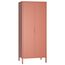 skølm Ituri Metallschrank Terrakotta – Kleiderschrank mit 6 Fächern & 2 Kleiderstangen – Garderobenschrank Flur 80 cm breit – Schlafzimmerschrank Industrial Style – Stahlschrank für Wohnzimmer & Büro