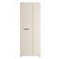 Forte NET306 moderner Mehrzweckschrank 70, schmaler Schrank, 2-türig, Holzwerkstoff, Flur, Diele, Kaschmir|Beige, 68,7 cm breit x 181,1 cm hoch x 36,5 cm tief