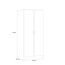 FORTE NIKO Schrank 80 85, Kleiderschrank klein, Flurschrank Schlafzimmerschrank Jugendzimmerschrank Kinderzimmerschrank Drehtürenschrank 2-türig, Sonoma Eiche, 82 cm breit x 185 cm hoch x 53 cm tief