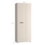Forte NET306 moderner Mehrzweckschrank 70, schmaler Schrank, 2-türig, Holzwerkstoff, Flur, Diele, Kaschmir|Beige, 68,7 cm breit x 181,1 cm hoch x 36,5 cm tief
