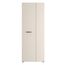 Forte NET306 Schuhschrank 70, moderner Flurschrank, 2-türig, 5 Regalböden, Flur, Diele, Abstellraum, Holzwerkstoff, Kaschmir|Beige, 68,7 cm breit x 181,1 cm hoch x 36,5 cm tief