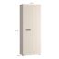 Forte NET306 Schuhschrank 70, moderner Flurschrank, 2-türig, 5 Regalböden, Flur, Diele, Abstellraum, Holzwerkstoff, Kaschmir|Beige, 68,7 cm breit x 181,1 cm hoch x 36,5 cm tief