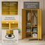 skølm Ituri Metallschrank Senfgelb – Kleiderschrank mit 6 Fächern & 2 Kleiderstangen – Garderobenschrank Flur 80 cm breit – Schlafzimmerschrank Industrial Style – Stahlschrank für Wohnzimmer & Büro