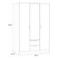 Forte NIKO Kleiderschrank 120 130, moderner Schrank 2-türig, Schlafzimmer, Jugendzimmer, Kinderzimmer, Holzwerkstoff, Artisan Eiche Holzdekor mit Spiegel, 122 cm breit x 185 cm hoch x 52,7 cm tief