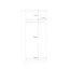FORTE NIKO Schrank 80 85, Kleiderschrank klein, Flurschrank Schlafzimmerschrank Jugendzimmerschrank Kinderzimmerschrank Drehtürenschrank 2-türig, Sonoma Eiche, 82 cm breit x 185 cm hoch x 53 cm tief