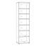 Forte NET106 Schuhschrank 50, moderner Flurschrank, 1-türig, 6 Einlegeböden, Flur, Diele, Abstellraum, Holzwerkstoff, Kaschmir|Beige, 50,2 cm breit x 179,1 cm hoch x 34,8 cm tief