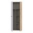 FORTE NET106 Schrank 70 180, Mehrzweckschrank, Staubsaugerschrank, Abstellraum, Drehtürenschrank, 2-türig mit Einlegeböden, Weiß/Holzdekor: Artisan Eiche, 68,7 cm breit x 181,1 cm hoch x 36,5 cm tief
