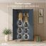 skølm Ituri Metallschrank Anthrazit – Kleiderschrank mit 6 Fächern & 2 Kleiderstangen – Garderobenschrank Flur 80 cm breit – Schlafzimmerschrank Industrial Style – Stahlschrank für Wohnzimmer & Büro