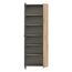 Forte NET106 Schrank 70, Schuhschrank, Garderobenschrank, Abstellraum, Drehtürenschrank, 2-türig mit Einlegeböden, Betonoptik mit Holzdekor: Artisan Eiche, 68,7 cm breit x 181,1 cm hoch x 36,5 cm tief