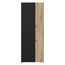 Forte NET106 Schrank 70 180, Mehrzweckschrank, Staubsaugerschrank, Abstellraum, Drehtürenschrank, 2-türig mit Einlegeböden, Schwarz/Holzdekor Artisaneiche, 68,7 cm breit x 181,1 cm hoch x 36,5 cm tief