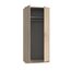 FORTE NIKO Schrank 80 85, Kleiderschrank klein, Flurschrank Schlafzimmerschrank Jugendzimmerschrank Kinderzimmerschrank Drehtürenschrank 2-türig, Sonoma Eiche, 82 cm breit x 185 cm hoch x 53 cm tief