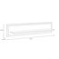 FORTE Trondheim Wandregal, Holzwerkstoff, Artisan Eiche/Schwarz Eiche, 29,6 x 140 x 23,4 cm