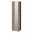 Forte NET106 Schuhschrank 50, schmaler Flurschrank mit 6 Einlegeböden und Spiegelfront, Flur, Diele, Holzwerkstoff, Artisan Eiche Holzdekor, 50,2 cm breit x 179,1 cm hoch x 34,8 cm tief