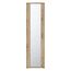 Forte NET106 Schuhschrank 50, schmaler Flurschrank mit 6 Einlegeböden und Spiegelfront, Flur, Diele, Holzwerkstoff, Artisan Eiche Holzdekor, 50,2 cm breit x 179,1 cm hoch x 34,8 cm tief