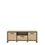 FORTE Trondheim TV-Unterschrank, Holzwerkstoff, Artisan Eiche kombiniert mit Schwarz Eiche, B x H x T: 158,4 x 58,9 x 41,5 cm