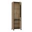 FORTE Trondheim Vitrine mit 2 Türen, Holzwerkstoff, Artisan Eiche kombiniert mit Schwarz Eiche, 64,4 x 209 x 41,5 cm