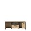 FORTE Trondheim TV-Unterschrank, Holzwerkstoff, Artisan Eiche kombiniert mit Schwarz Eiche, B x H x T: 158,4 x 58,9 x 41,5 cm