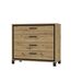 FORTE TRONDHEIM Kommode mit 4 Schubladen, Holzwerkstoff, Artisan Eiche / Schwarzeiche, 104.7 x 81.3 x 41.5 cm