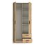 Forte Joakim Kleiderschrank 90, Skandi-Stil Schrank, 2-türig, 2 Schubladen, Einlegeböden, Kleiderstange, Holzwerkstoff, Artisan Eiche Holzdekor, 90,8 cm breit x 197 cm hoch x 54 cm tief