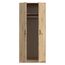 FORTE NIKO Kleiderschrank 82, Scandi Kleiderschrank mit 2 Türen, Holzwerkstoff, Artisan Eiche Dekor, 81,9 cm breit, 185 cm hoch, 52,7 cm tief