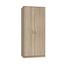 FORTE NIKO Schrank 80 85, Kleiderschrank klein, Flurschrank Schlafzimmerschrank Jugendzimmerschrank Kinderzimmerschrank Drehtürenschrank 2-türig, Sonoma Eiche, 82 cm breit x 185 cm hoch x 53 cm tief