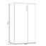 FORTE Boots Schuhschrank mit 2 Türen, Holzwerkstoff, Sonoma Eiche Dekor + Weiß, B x H x T: 68,9 x 120,4 x 34,1 cm