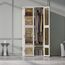 Dripex Kleiderschrank, Schrank 69 x 170 x 50 cm (B x H x T), einfache Montage, Faltbarer Mehrzweckschrank mit Stange, magnetische Türen, für Wohnzimmer Schlafzimmer Weiß