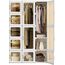 Dripex Kleiderschrank, Schrank 104 x 170 x 50 cm (B x H x T), einfache Montage, Faltbarer Mehrzweckschrank mit Stange, magnetische Türen, für Schlafzimmer Wohnzimmer Weiß