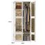 Dripex Kleiderschrank, Schrank 69 x 170 x 50 cm (B x H x T), einfache Montage, Faltbarer Mehrzweckschrank mit Stange, magnetische Türen, für Wohnzimmer Schlafzimmer Weiß