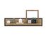 FORTE Trondheim Wandregal, Holzwerkstoff, Artisan Eiche/Schwarz Eiche, 29,6 x 140 x 23,4 cm