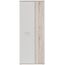 FORTE NET106 Schrank 70, Schuhschrank, Garderobenschrank, Abstellraum, Drehtürenschrank, 2-türig mit Einlegeböden, Weiß mit Holzdekor: Sandeiche, 69 cm breit x 179 cm hoch x 35 cm tief