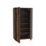 Forte Boots Schuhschrank klein mit 2 Türen, Holzwerkstoff, Old Wood Vintage Dekor + Betonoptik Dunkel, 68.90 x 34.79 x 120,41 cm