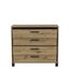 FORTE TRONDHEIM Kommode mit 4 Schubladen, Holzwerkstoff, Artisan Eiche / Schwarzeiche, 104.7 x 81.3 x 41.5 cm
