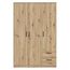 FORTE NIKO Kleiderschrank 122, Schrank im Scandi-Stil mit 3 Türen und 2 Schubladen, Holzwerkstoff, Artisan Eiche Dekor, 122 cm breit, 185 cm hoch, 52,7 cm tief