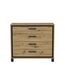 FORTE TRONDHEIM Kommode mit 4 Schubladen, Holzwerkstoff, Artisan Eiche / Schwarzeiche, 104.7 x 81.3 x 41.5 cm