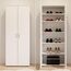 Stella Trading 3 Schuhschrank hoch, Weiß - Vielseitiger Mehrzweckschrank mit verstellbaren Einlegeböden - 70 x 176 x 35 cm (B/H/T)