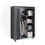 Vicco Kleiderschrank Doros, Grau, 100 x 146.6 cm mit Rollen, mit Rollen zur flexiblen Platzierung im Raum