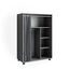 Vicco Kleiderschrank Doros, Grau, 100 x 146.6 cm mit Rollen, mit Rollen zur flexiblen Platzierung im Raum