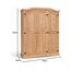 Dynamic24 Schrank Schlafzimmer – New Mexiko Kleiderschrank 3-türig – B152xH193xT54cm – Massivholz Kiefer Natur – Kommode – Garderobenschrank – Mehrzweckschrank – Offener Kleiderschrank – Wardrobe