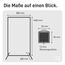 Natural Goods Berlin 1x Kleiderständer Rechteck Design Garderobe freistehend, Metall, minimalistisch, stabil, DIY (Weiß, H 140cm x B 80cm)