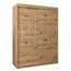 MEBLE KRYSPOL - Kleiderschrank, Schlafzimmerschrank - Schrank Zwei Türen - 4 Fachböden, 2 Stangen, Fachboden - Garderobenschrank York, Körperfarbe Artisan, Frontfarbe Artisan - 150x62x200cm
